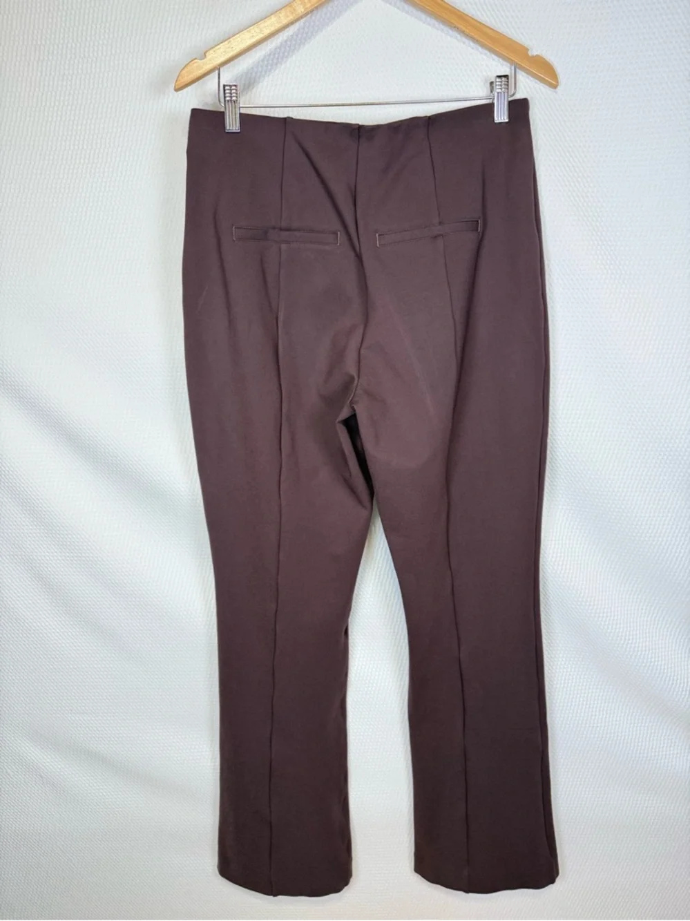 SPANX Micro Pont’e Flare Pants Size XL Deep Burgundy Boot Cut #20792R - Picture 2 of 14